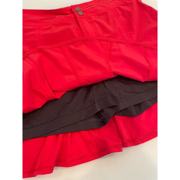 Title Nine Red Tennis Skort Size 8 Back Zipper Pockets - Picture 5 of 6
